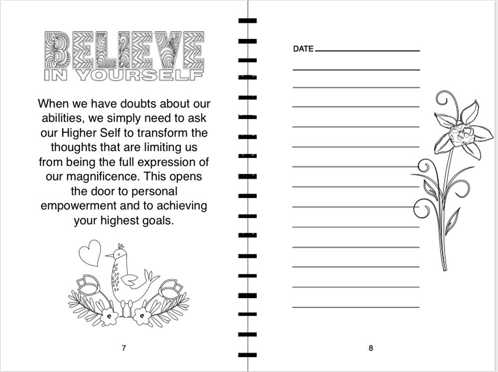 empower yourself now journalcoloring book – open heart