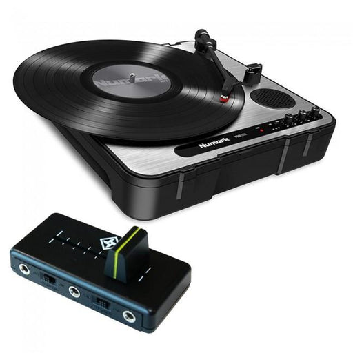 Numark PT01 USB Portable Turntable with Jesse Dean JDDX2R Fader in