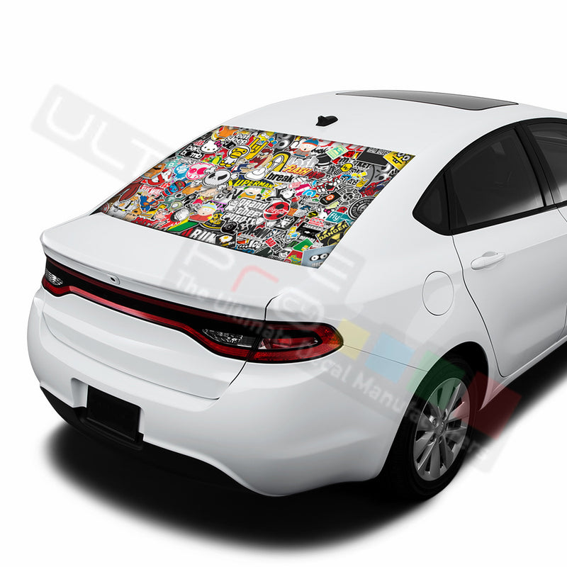 Bomp Skin graphics Perforated Decals Dodge Dart 2015 - Present
