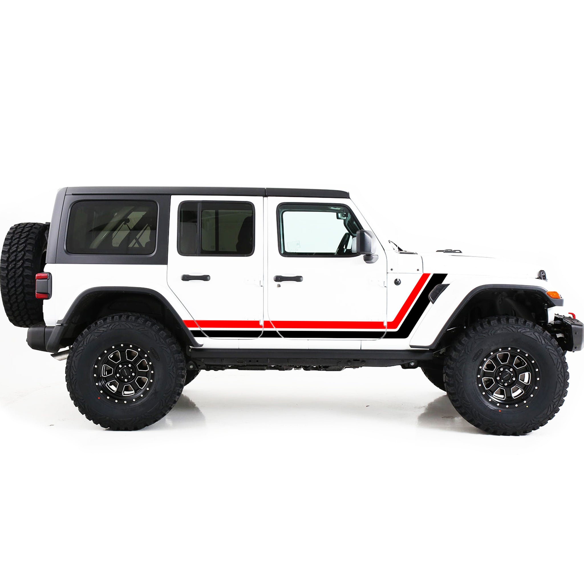 jk jl wrangler stickers decals side door retro stripes 2012 - 2018