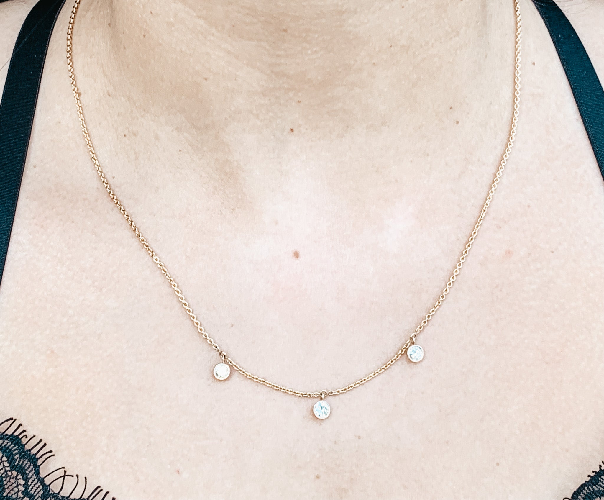 Bezel-set Diamond Necklace 0.74ctw