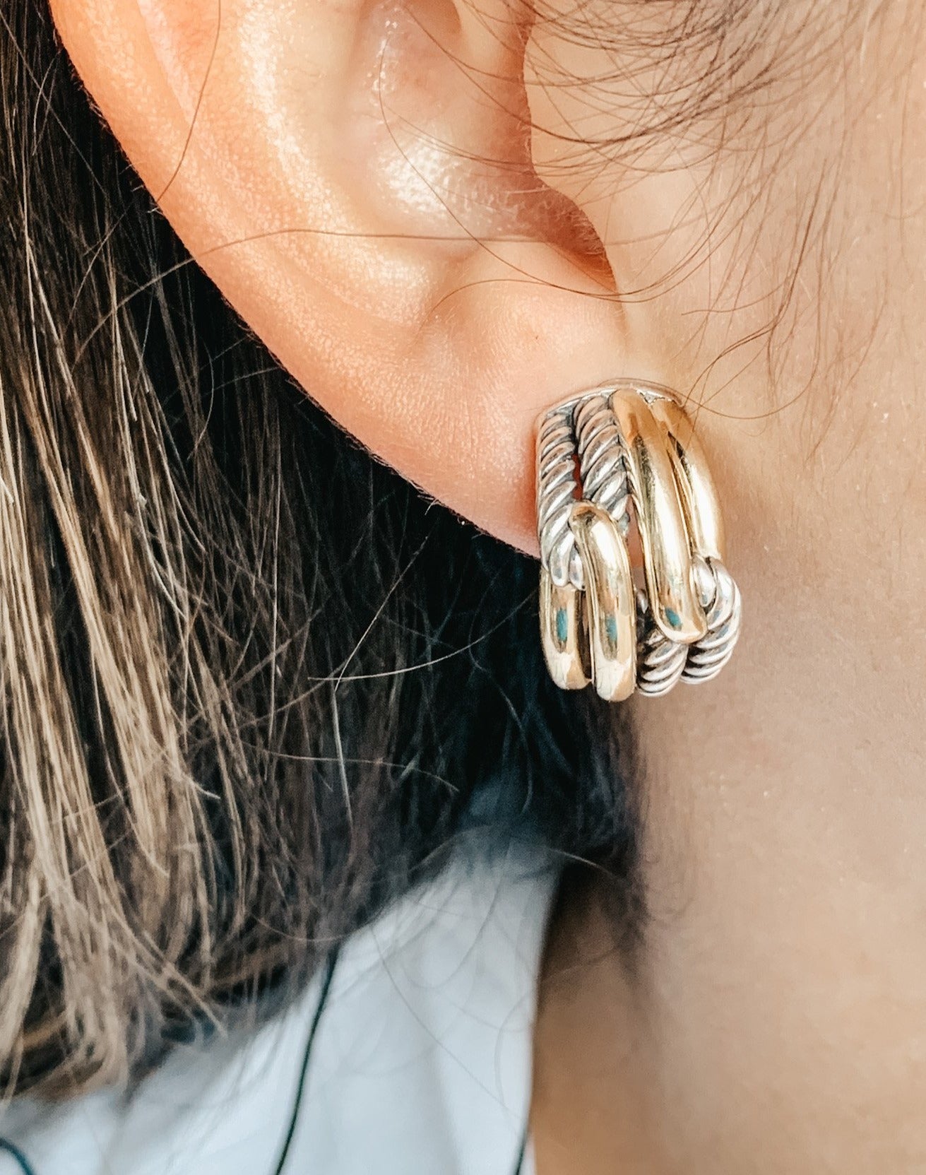 Labyrinth Shrimp Earrings