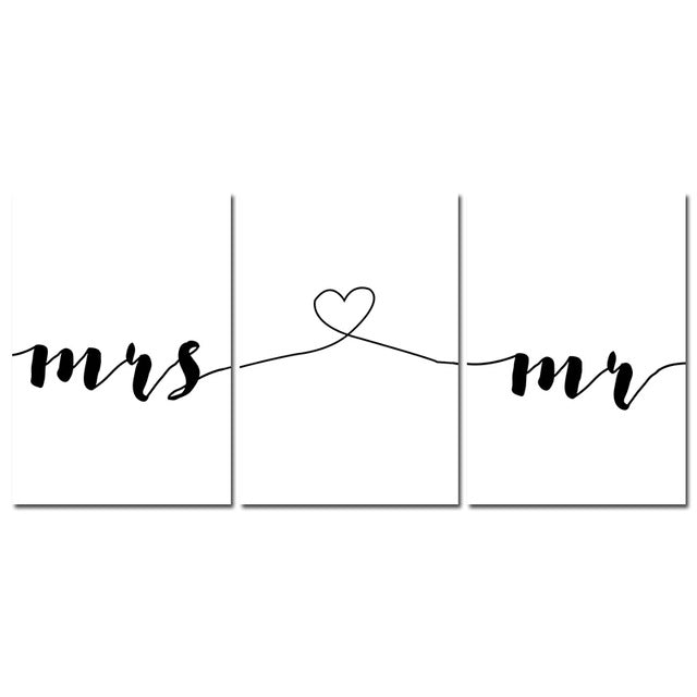 Mrs Mr Canvas Decorya