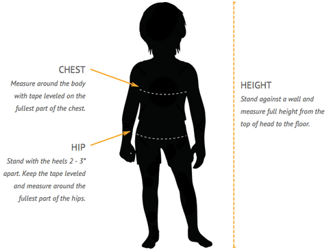 Korango's Sizing guide - How to measure your child correctly