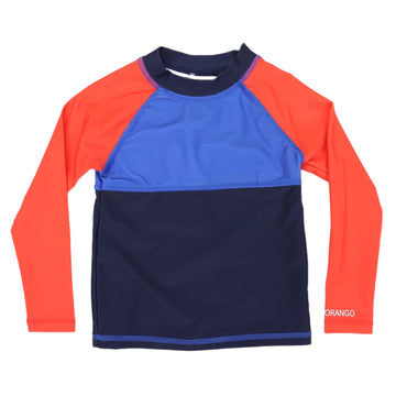 Boys Long Raglan Sleeve Shark Rashguard - American Cutie