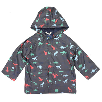 Hatley Baby Boys A-Line Raincoat, Color Changing Prehistoric Dinos