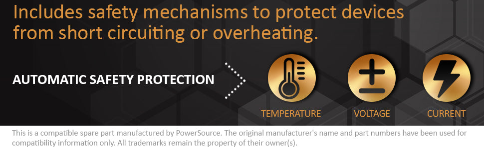 Includes Safety Mechanisms to protect devices from short-circuiting or overheating. Automatic Safety Protection for Temperature, Voltage, and Current