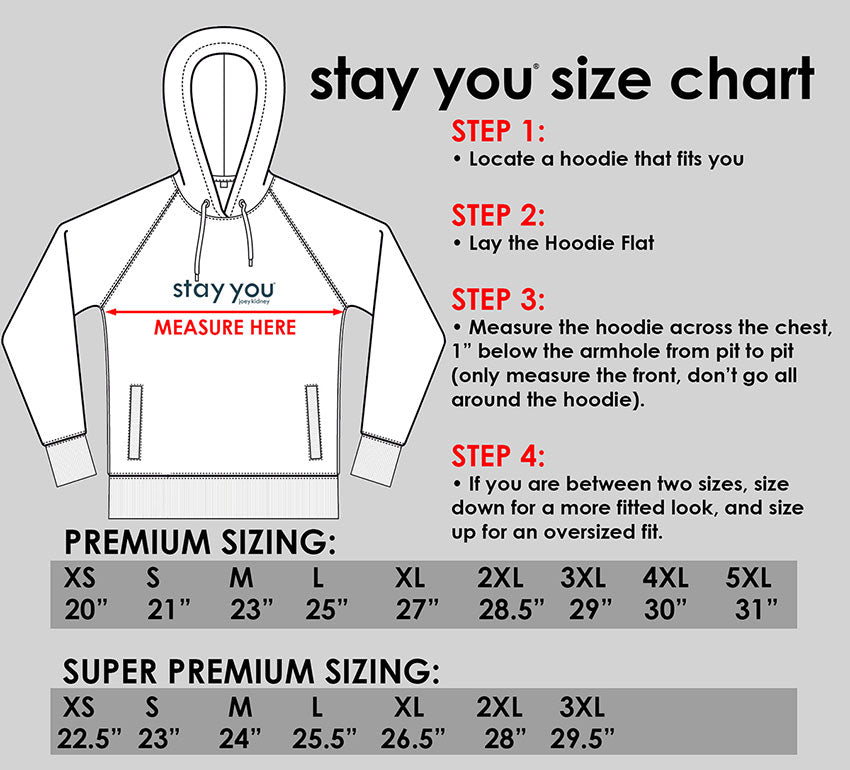 Stay You Size Chart