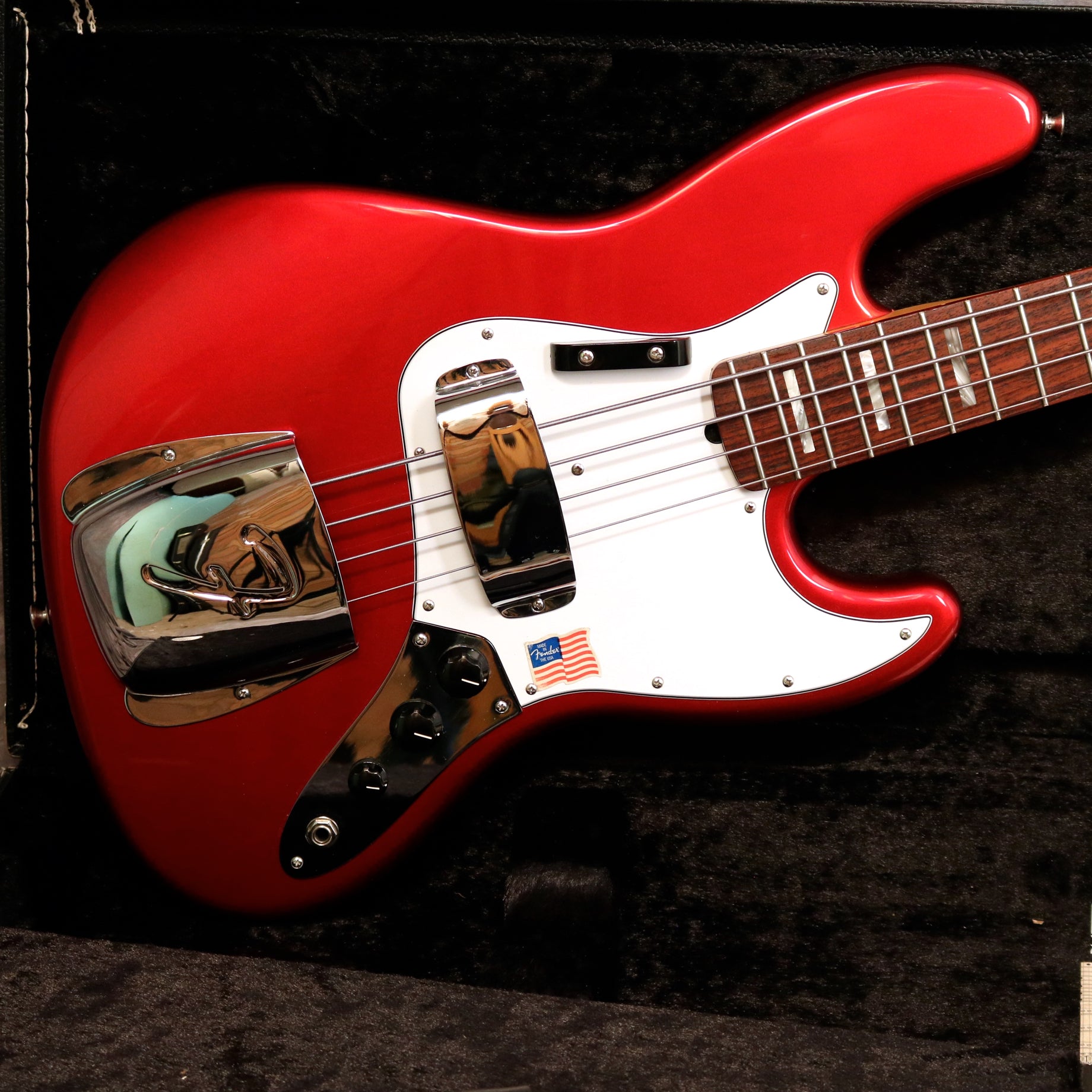 2010 Fender 50th Anniversary Jazz Bass, Candy Apple Red Andy Baxter