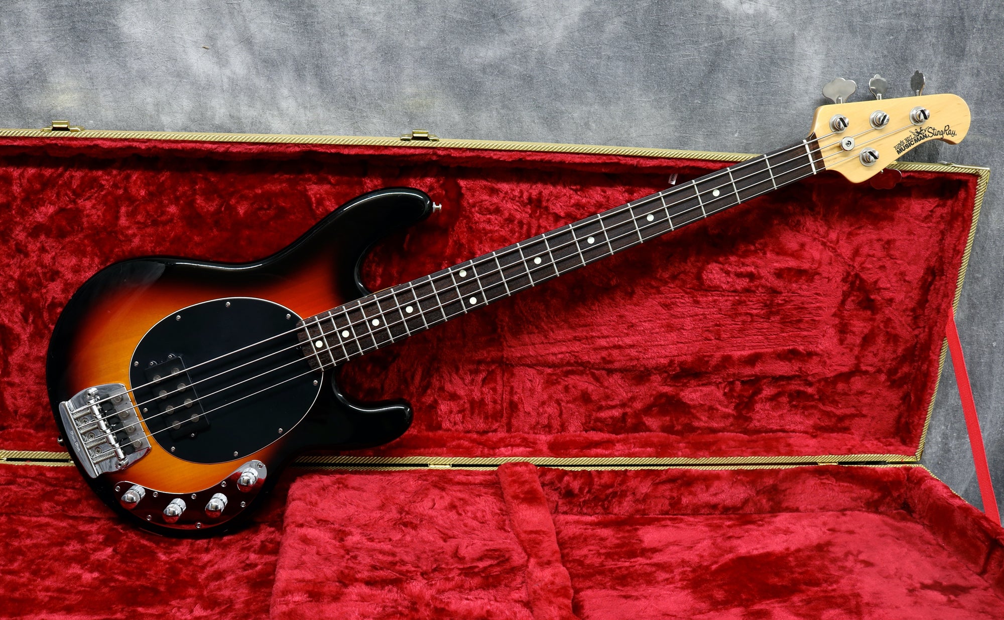 1998 Music Man Stingray 4 EX, Sunburst – Andy Baxter Bass & Guitars