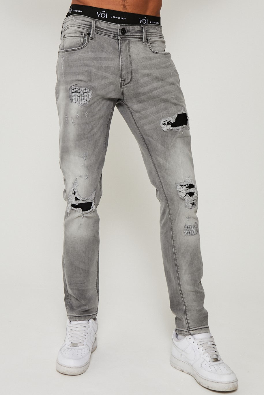 Holborn Tapered Jeans - Grey product