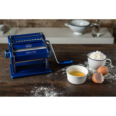 Marcato Atlas Blue 150mm  Wellness Pasta Maker Lightly Used With Ingredients