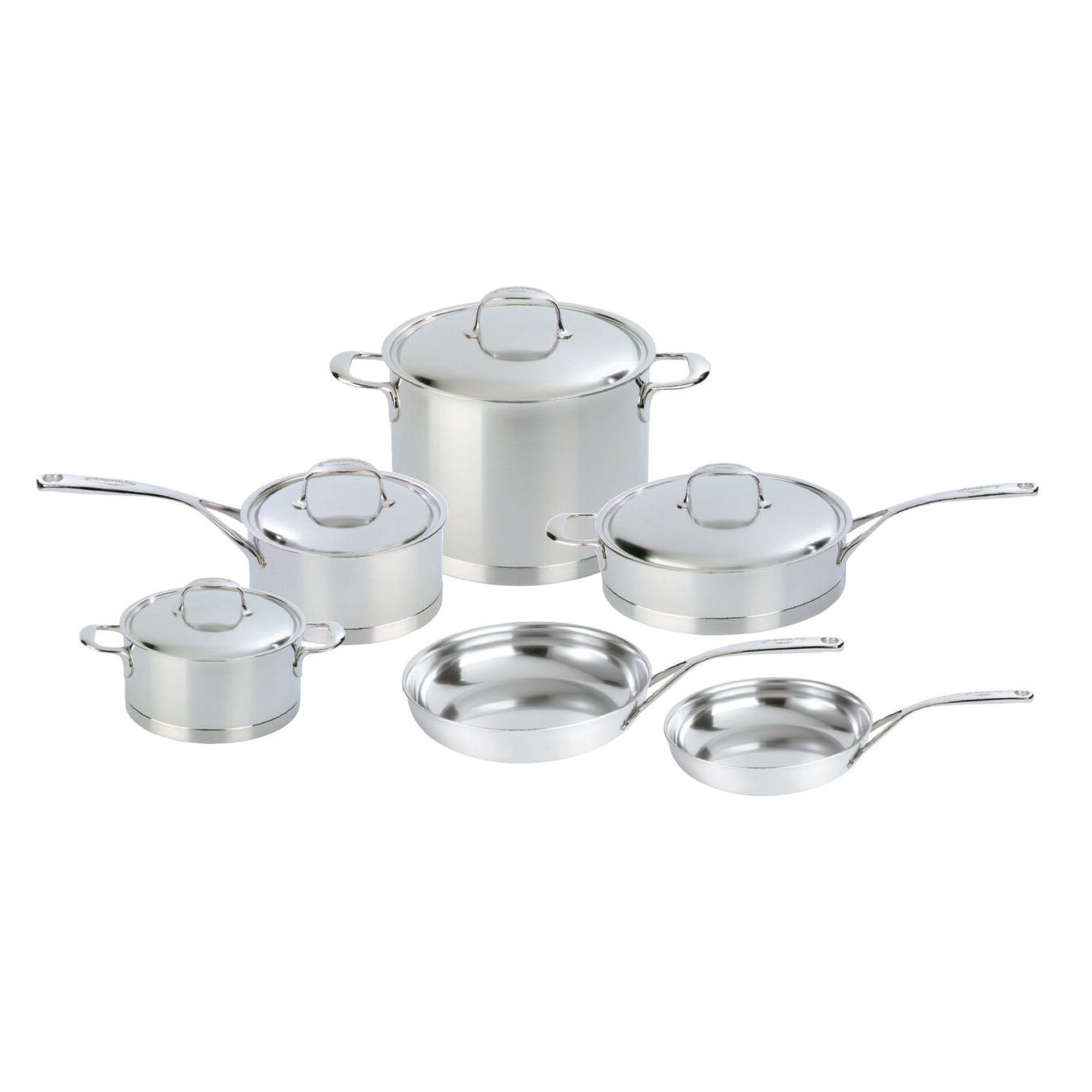 Demeyere Industry 10 Piece 18/10 Stainless Steel Cookware Set