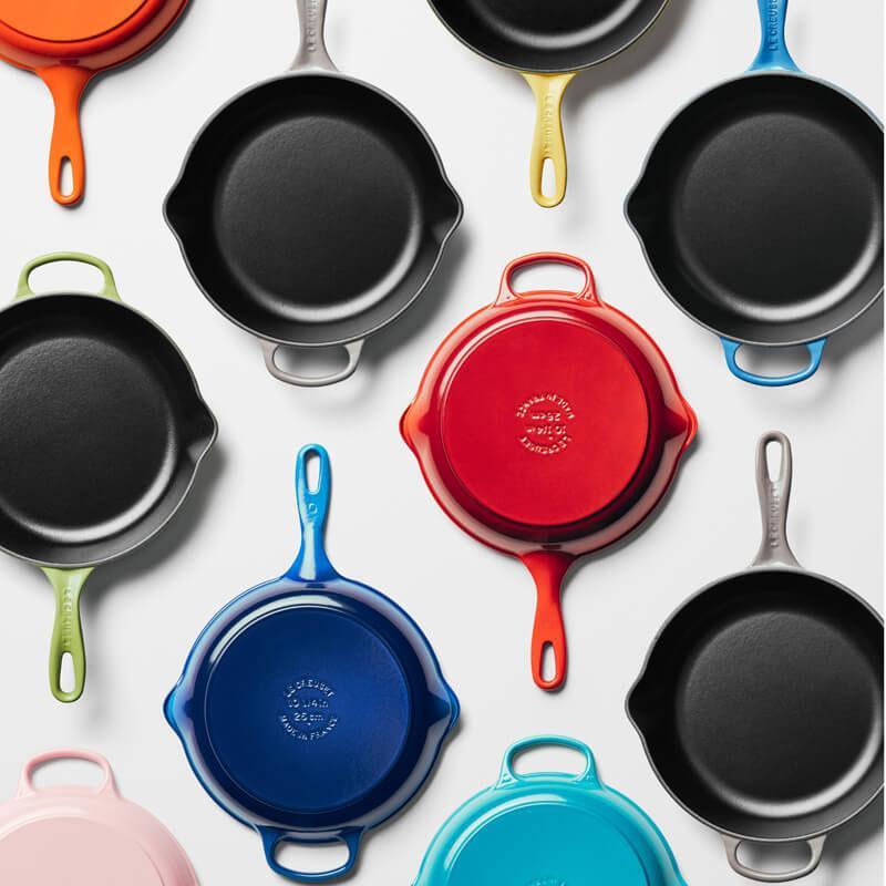 Le Creuset Cherry Red/ Cerise Cast Iron Essentials Set 7 Pieces