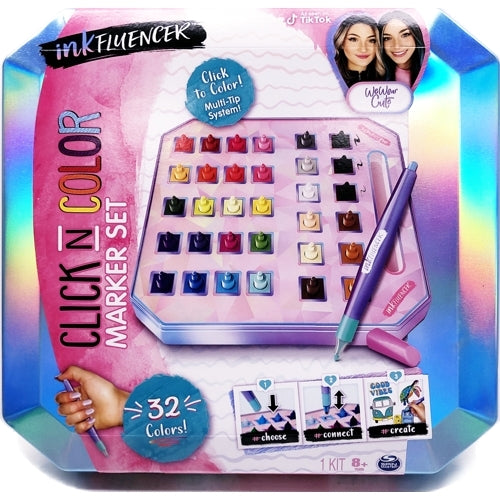 Inkfluencer Click N Color Marker Set 35 Piece Kit Dollarfanatic Store