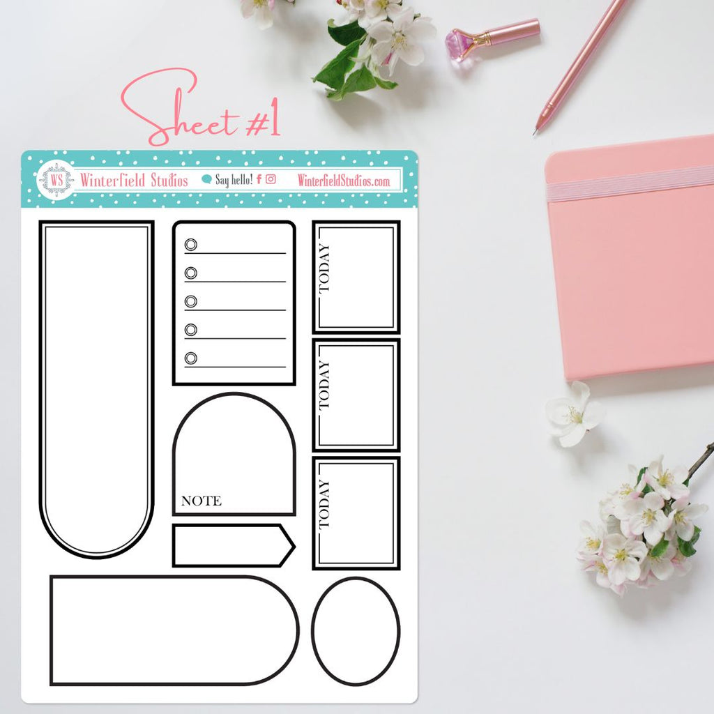 Mason Jar, Black and White Sticker. Planner Stickers for Bullet Journa – My  Happy Place Stickers