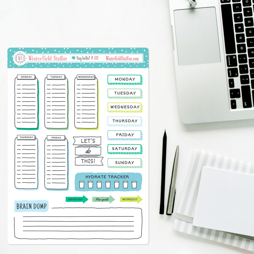 HELLO, I'M Planner Stickers. Stickers for Planners and Bullet Journals F712  