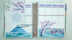 Cherry Blossom Bliss Scene Sticker Kit Laying the Moon & Mountain