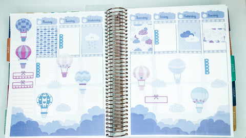 Soaring Planner Scene Sticker Kit