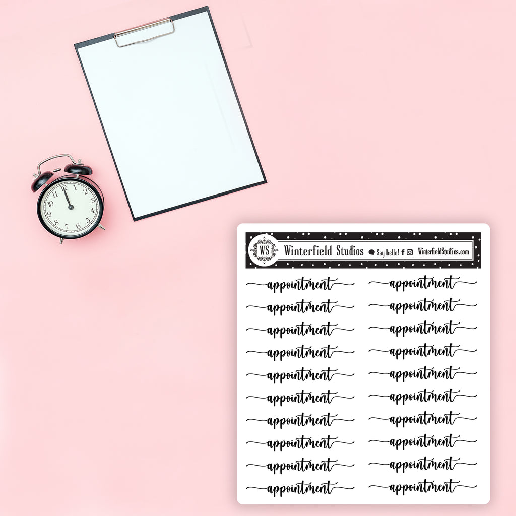 Hello Monday Script Stickers Planner Stickers Two Sizes and 