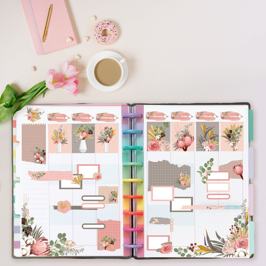 Floral Escape Bullet Journal Sticker Kit – Winterfield Studios