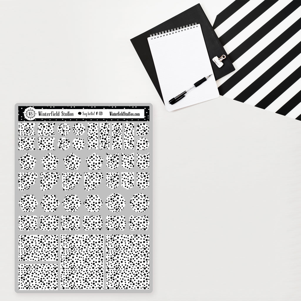 Bullet Journal Black & White Functional Stickers – Winterfield Studios