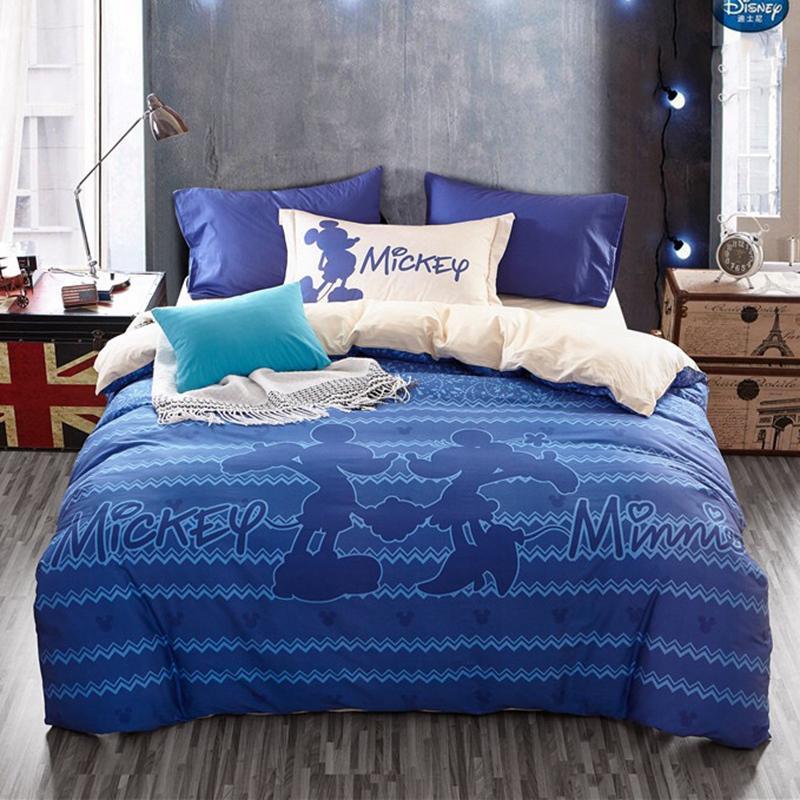 Blue Mickey Minnie Mouse Bedding Set Createdon