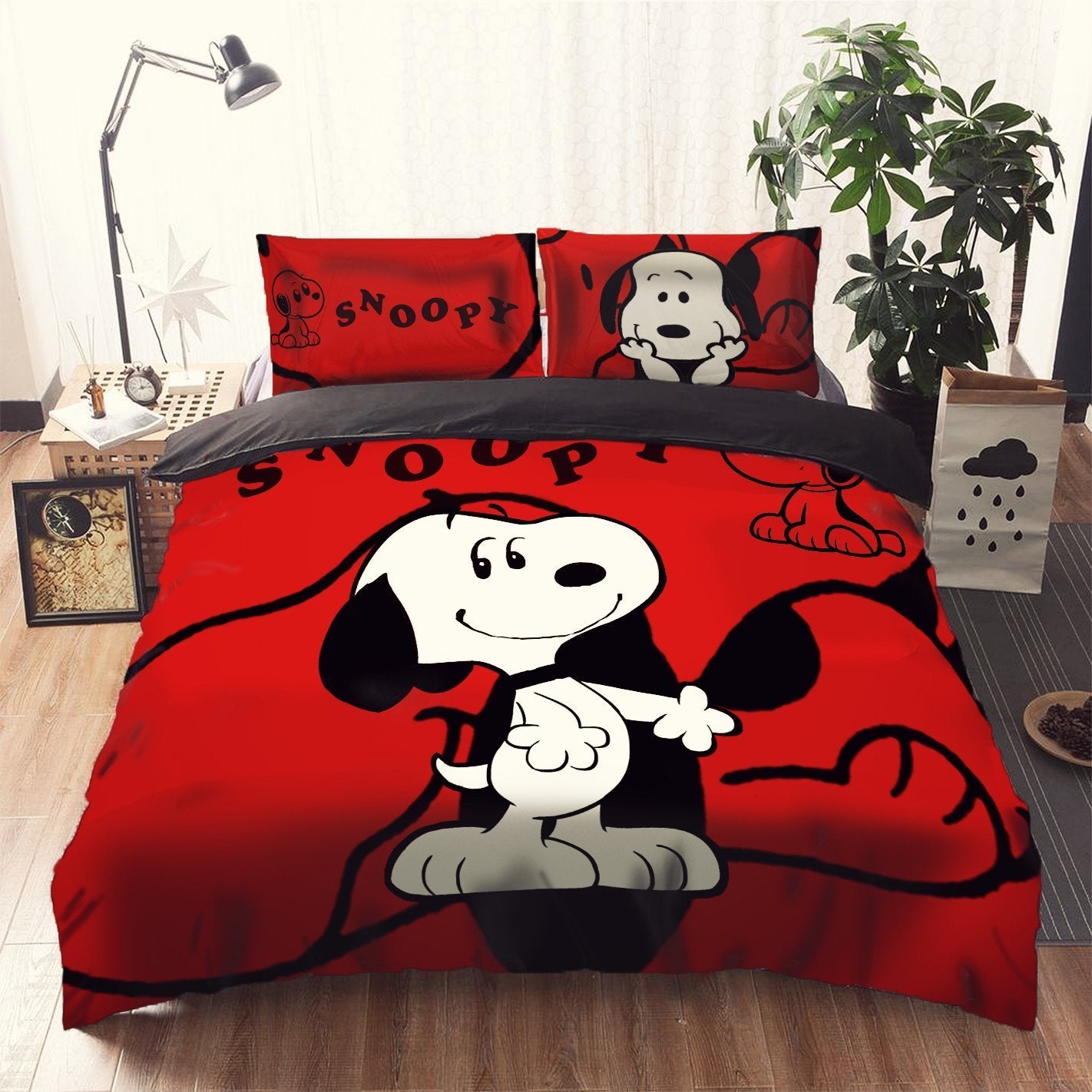 Snoopy Red Bedding Set Createdon