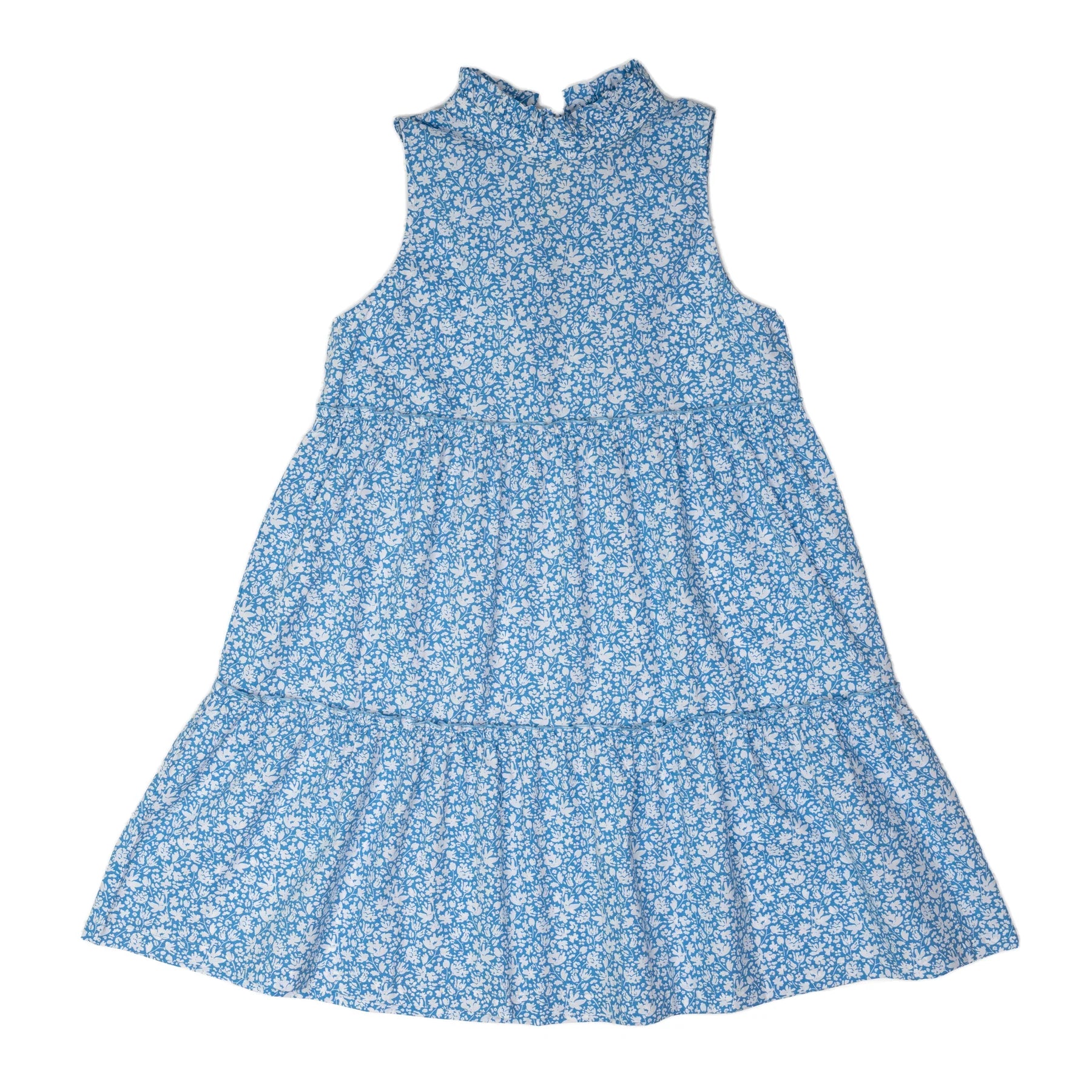 Blue & White Floral Christa Mom Dress