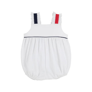 Worth Avenue White with Nantucket Navy and Richmond Red Babs Bubble - Southern Style