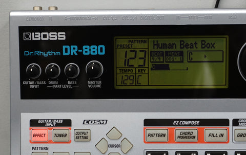 Boss Dr Rhythm DR-880 Drum Machine Roland Velocity Drum Computer W