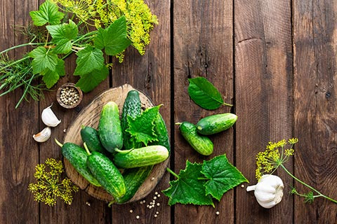 Cornichons et ses herbes