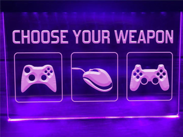 Choose Your Weapon Illuminated Sign Dope Neons