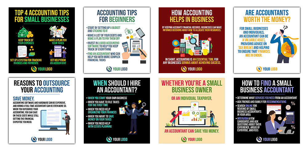 Accounting Infographics Social Media Images