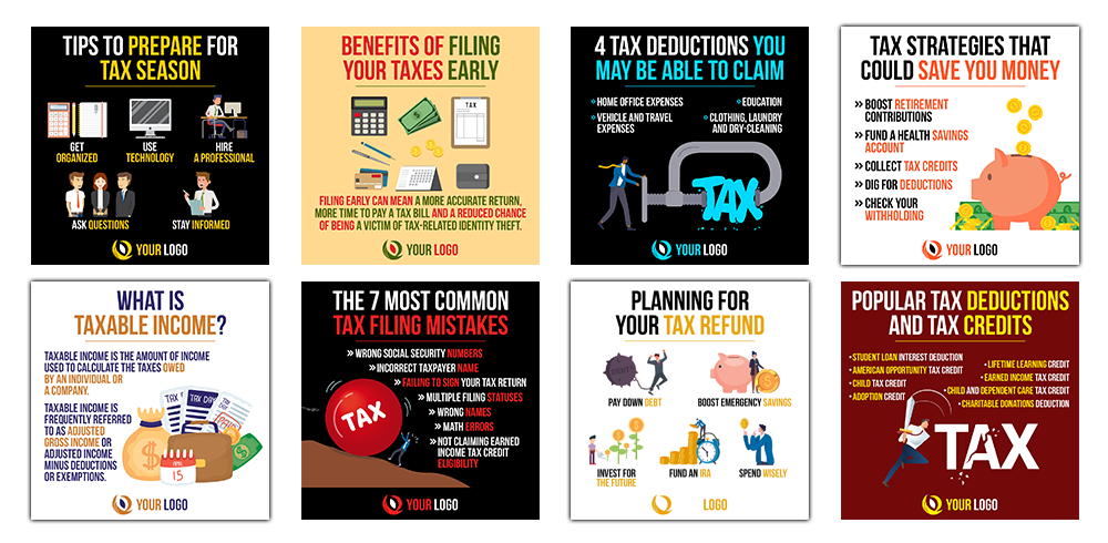 Tax Preparation Tips Infographics