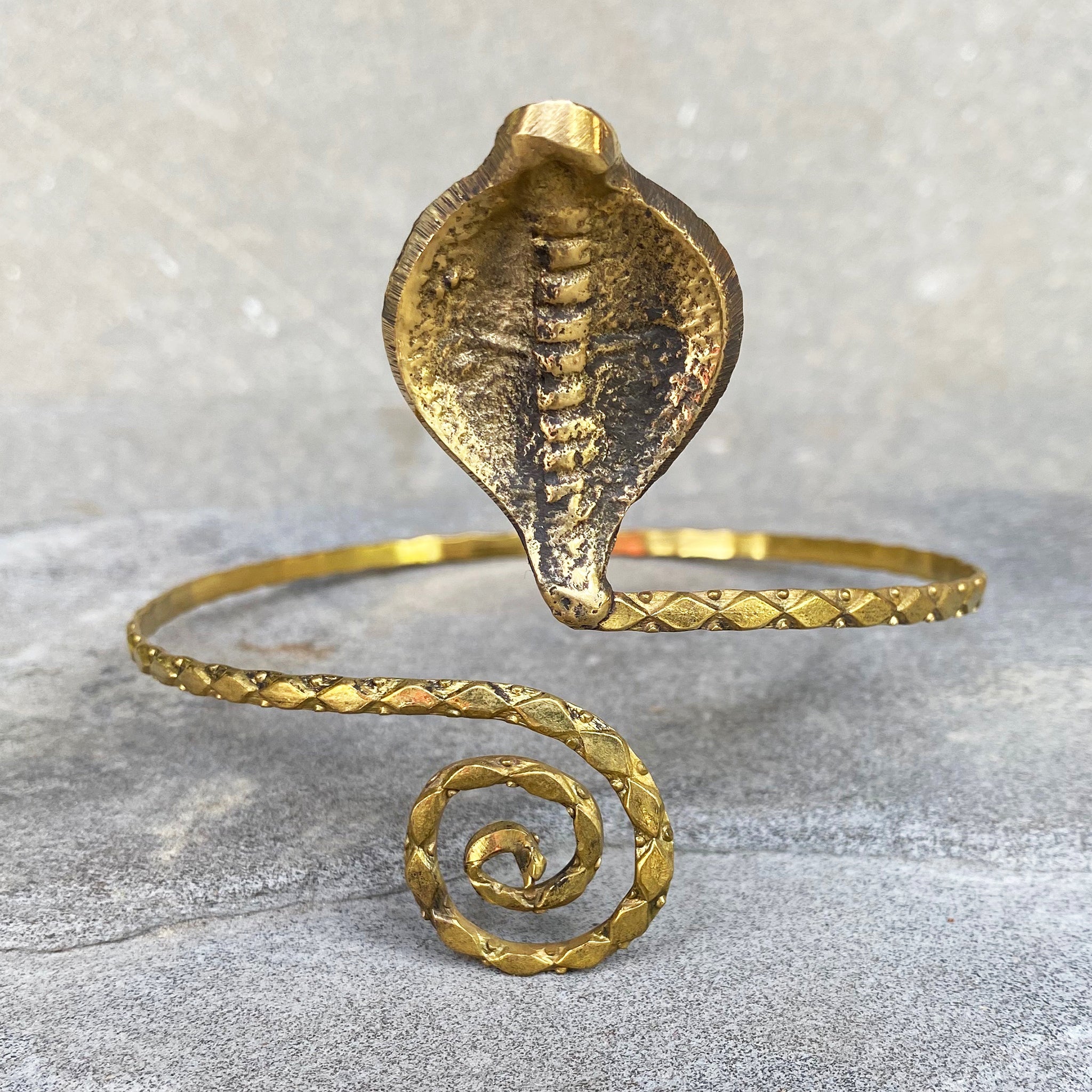 Mystic Cobra Gold Upper Arm Band Snake Bracelet at