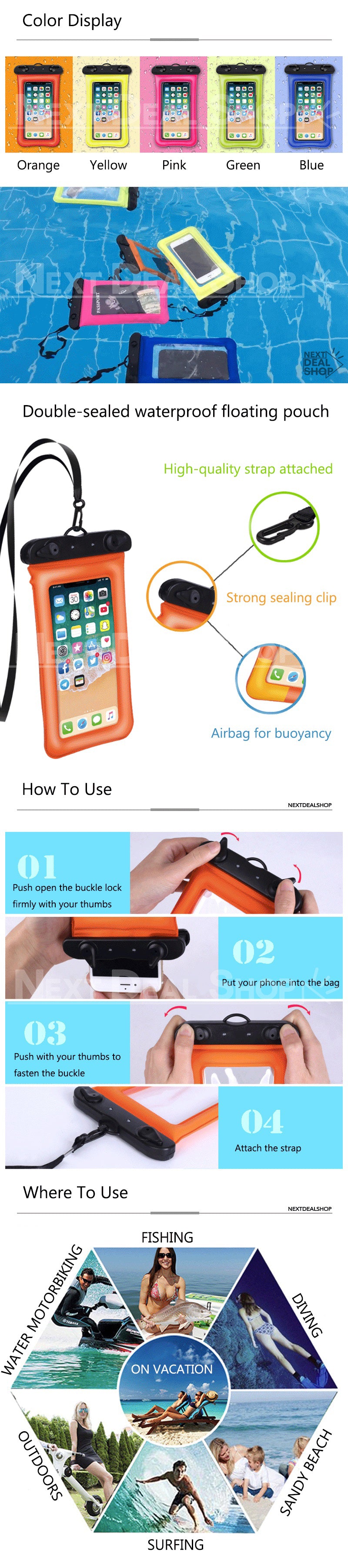 Waterproof Floating Phone Case Pouch Next Deal Shop UK