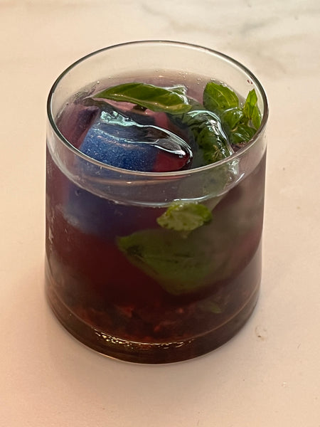 Black berry basil smash with butterfly pea