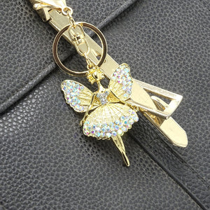 "FAIRIES OF THE GARDEN" BLING SET! 1 NECKLACE & 1 KEYCHAIN!