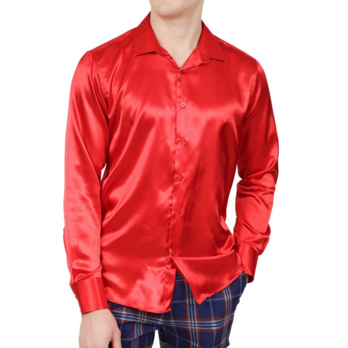 Red Shiny Shirt - Perfect for Formal Events - KCT Menswear – KCTMenswear