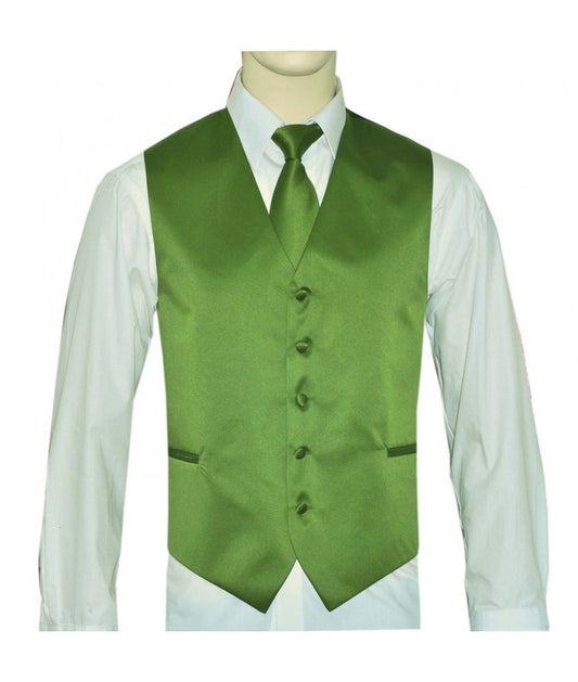 Set Tie and Forest Green Vest