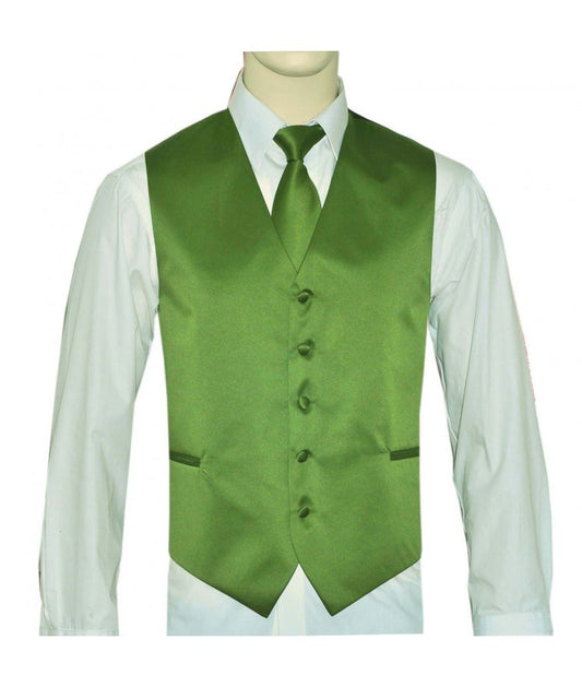 Forest Green Vest and Tie Set