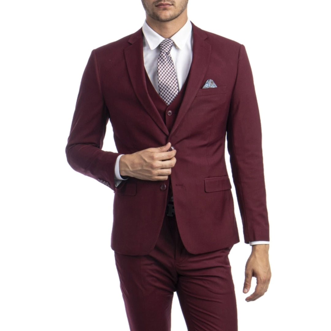 Burgundy Wedding Suit - A Touch of Elegance - KCT Menswear – KCTMenswear