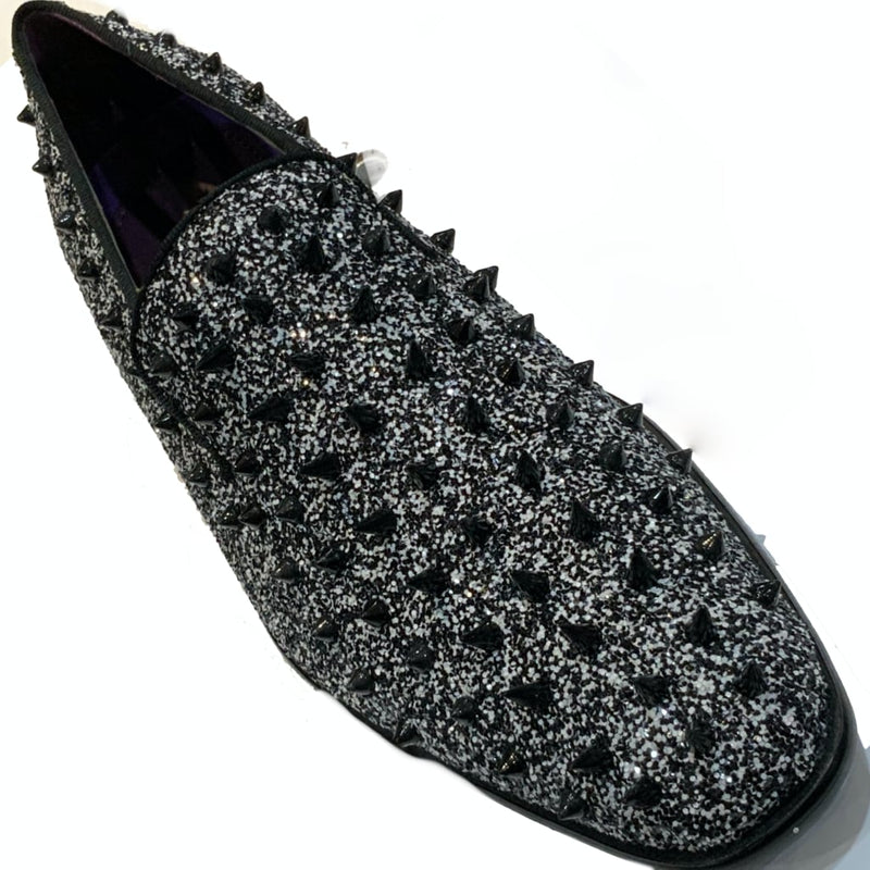 white spiked dress shoes