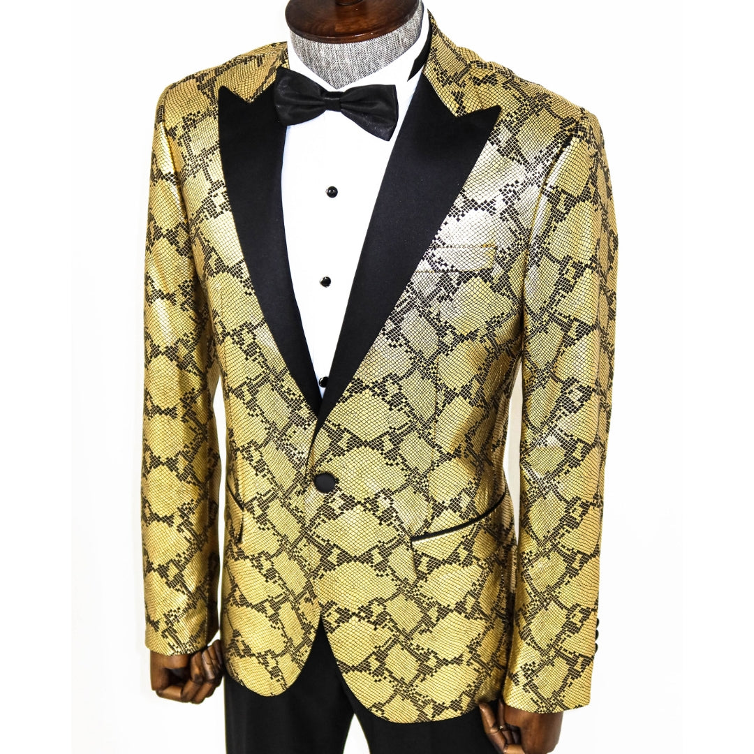Gold Black Prom Blazer – KCTMenswear