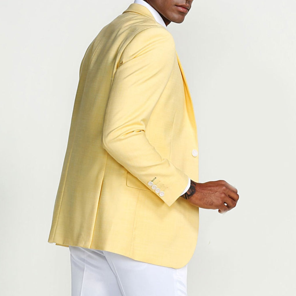 yellow casual blazer
