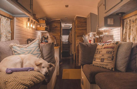 rustic school bus conversion