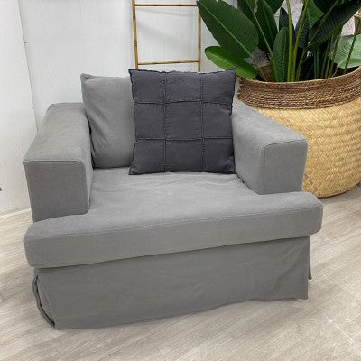 Hayman Single Sofa - Grey Cotton
