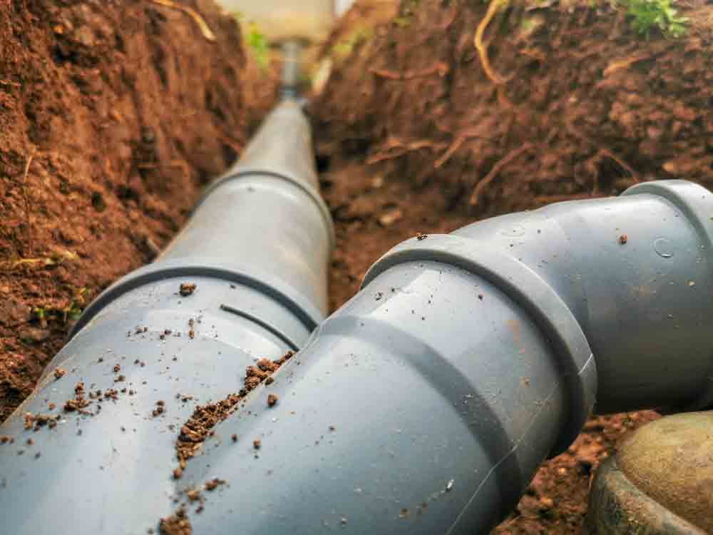 Sewage Pipe Install