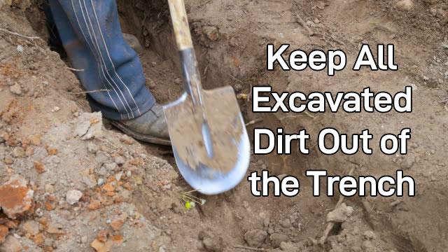 Excavating Dirt in a Trench